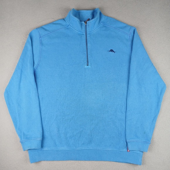 Tommy Bahama Other - Tommy Bahama Relax Pullover Mens XL Quarter Zip Sweatshirt Blue Cotton